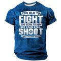 Per uomo Vecchio Uomo Gergo divertente Maglietta Manica Corta maglietta Stampa 3D Girocollo Camicia Moda Quotidiano Streetwear Quotidiano Nero Rosso Blu Estate Primavera Abbigliamento S M L XL XXL