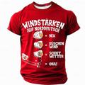 Per uomo Gergo divertente Tedesco Maglietta Manica Corta maglietta Stampa 3D Girocollo Camicia Moda Quotidiano Streetwear Quotidiano Nero Rosso Blu Estate Primavera Abbigliamento S M L XL XXL XXXL