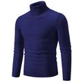 Per uomo Felpa Maglione A Coste Maglia Top Regolari Patchwork Lavorato a maglia Semplice Dolcevita Maglieria Contemporaneo Casuale Abbigliamento quotidiano Abbigliamento Autunno Nero Bianco L XL 2XL