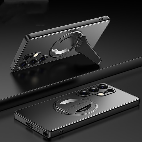 telefono Custodia Per Samsung Galaxy S25 S25 Ultra Plus S25 Edge Copertura Posteriore Custodia ad adsorbimento magnetico con Supporto Magnetico Supporta la Ricarica Wireless Retrò PC