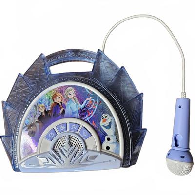 Disney Other | Frozen Themed Karaoke Machine With Microphone | Color: Blue/White | Size: One Size