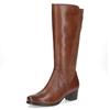Stiefel CAPRICE, Damen, Gr. 41, Normalschaft, braun (cognac), Leder, Textil, klassisch, Schuhe, Blockabsatz, Langschaftstiefel in klassischer Eleganz, Topseller