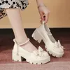 Lolita Schuhe Frauen Japanischen Stil Mary Jane Schuhe Frauen Vintage Flache High Heels Chunky Plattform Schuhe Cosplay Weibliche Sandalen