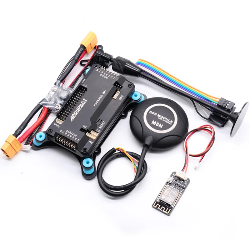 APM2.8 APM 2.8 Flugregler Ardupilot + M8N GPS integrierter Kompass + GPS-Ständer + Stoßdämpfer für RC Quadcopter Multicopter