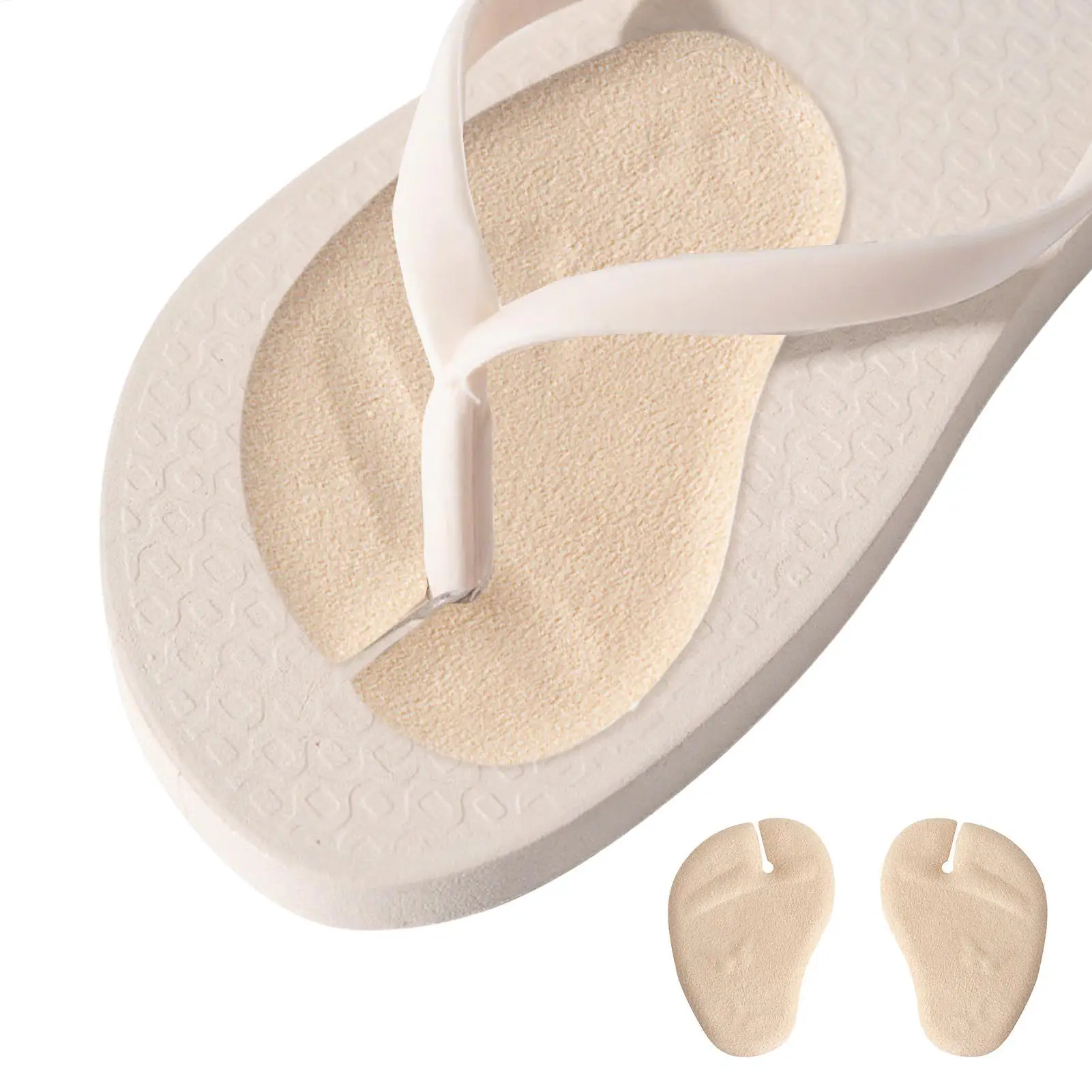 Vorfußpolster für Damen, Gel-Sandalen-Kisseneinlagen, waschbar, transparent, rutschfest, Tanga-Sandalen-Einlegesohlen für Strand-Hausschuhe im Freien Image