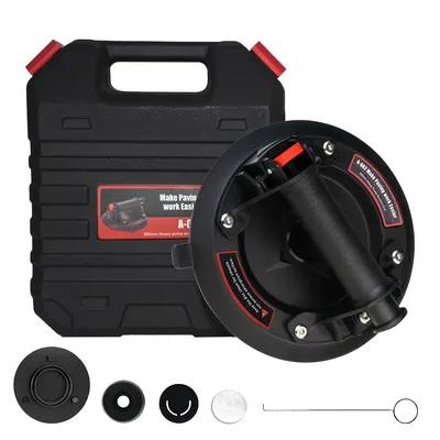 Glass Vacuum Air Pump Car Repair Suction Cup Tile Fixed Floor Tile 200mm Suction Cup Rock Slab Floor Tile Powerful Handling Labor-Saving Tool Heavy-Duty Suction Lifter Tool Load-Bearing Large