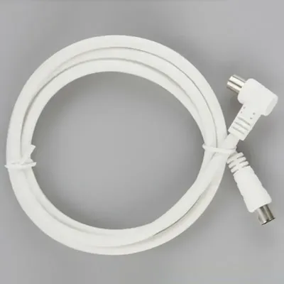 1 Stück HF-Koaxialkabel Stecker auf Stecker Weiß 1/1,5/2 m Antennenkabel mit RCA-Anschluss für TV-Satelliten-Heimkino-Audiosystem