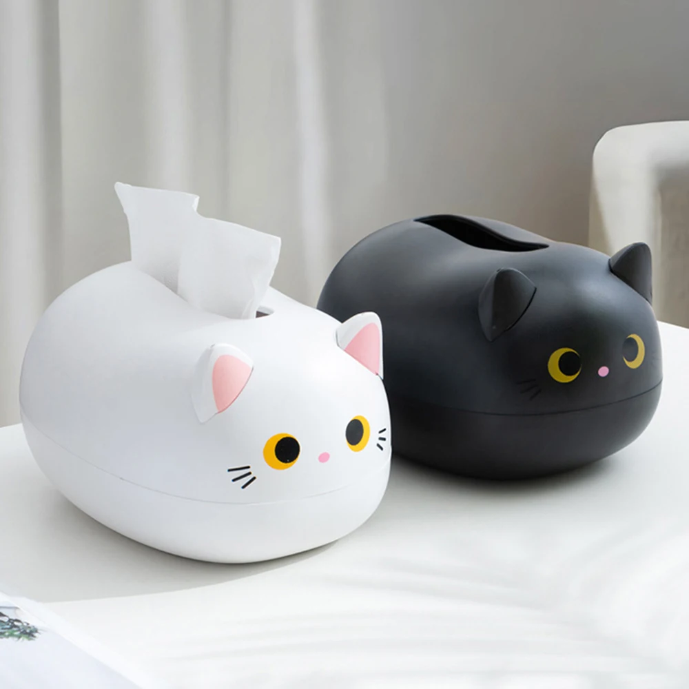 1PC Kreative Cartoon Nette Einfache Multi-Funktionale Lagerung Ornamente Tissue Box Pumpen Papier Box Hause Esszimmer Kaffee Tisch Image