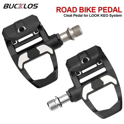 BUCKLOS Road Bike Pedal for LOOK Carbon/Nylon Bicycle Self-Locking Pedal Bearing Clipless Cycling Cleat Pedal for KEO Bike Parts