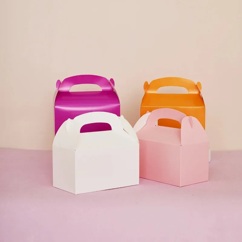 20 stücke Weihnachten Handheld Kuchen Box Geschenk Verpackung Box Backen Candy Box Party Liefert Urlaub Geschenk Lagerung Box für Kleine geschenke Image