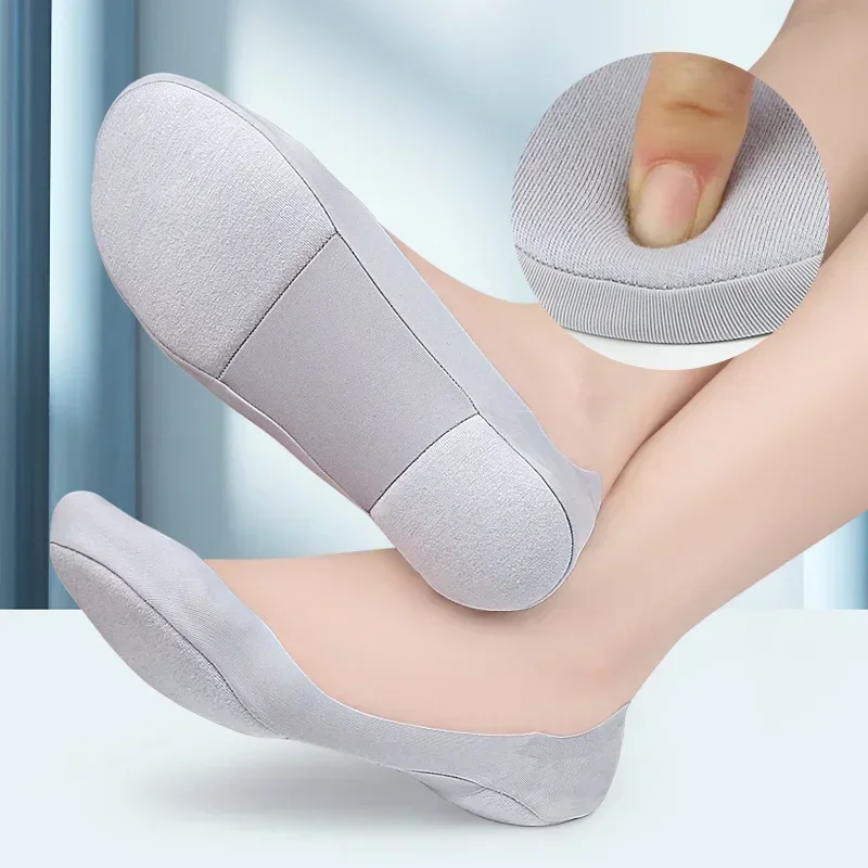 Frauen Bootssocke Plantarfasziitis Schuhe Einlegesohle Socken Einlegesohlen für Füße Stoßdämpfende Schuhsohle Unsichtbare rutschfeste Schuhpolster Image