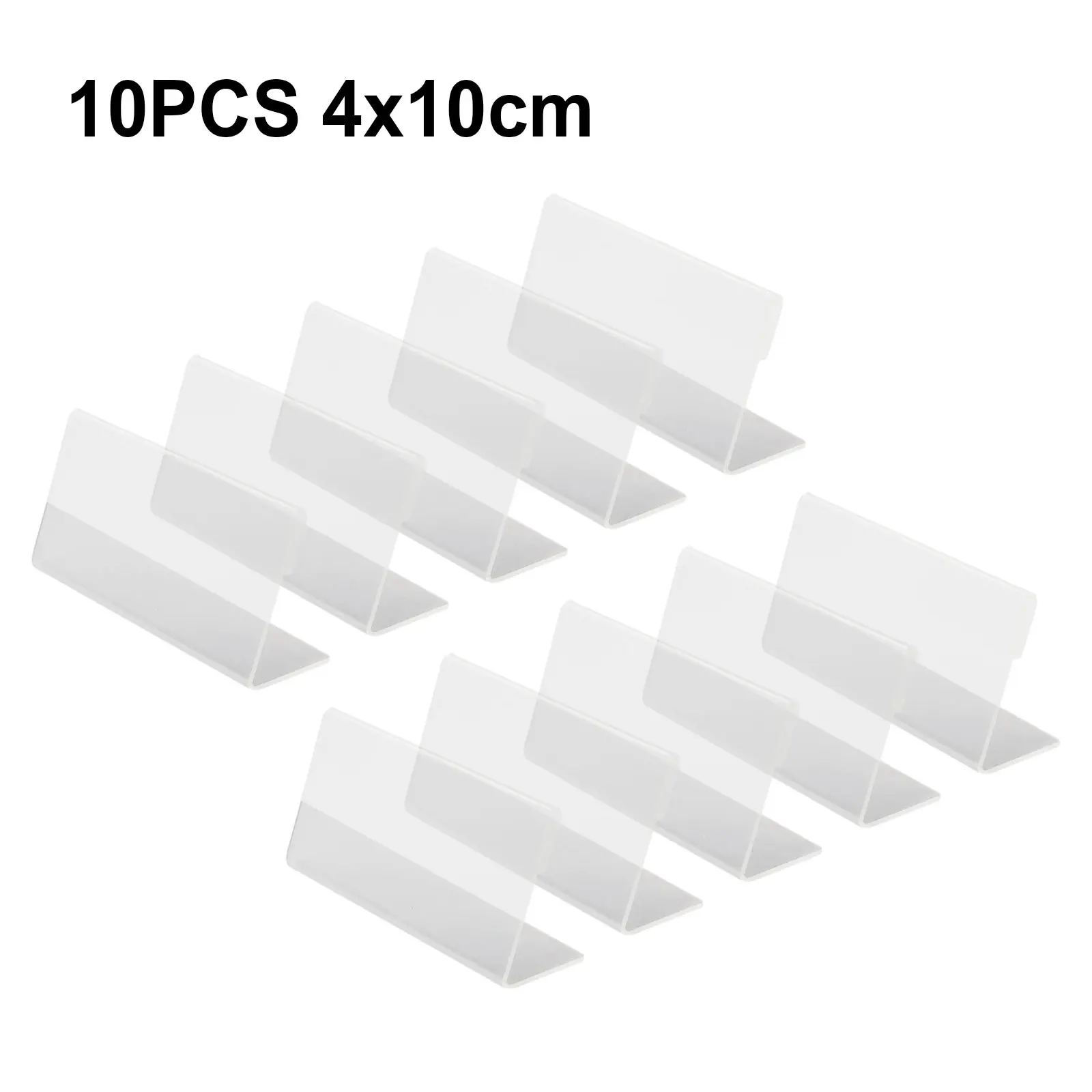 10/15 stücke 4*10cm klares Acryl schild Displayst änder Preis Visitenkarte etikett Etiketten ständer Etiketten halter Stand rahmen Image