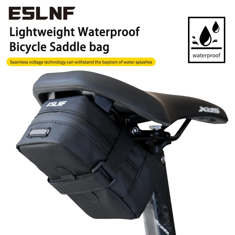 ESLNF Waterproof Bike Saddle Bicycle Under Seat Bag Bicycle Bike Mini Rear Tail Seatpost Saddle Bag Bicycle for Bike