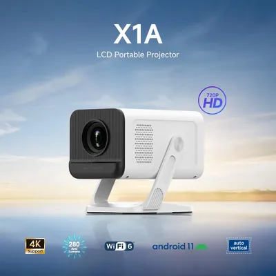 Salange 4K Beamer Projektor für Filme Android11 Heimkino Keystone BT5.4 WIFI6 Tragbarer Projektor Tageslicht HD LED-Projektor