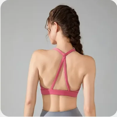 Frauen Sexy Back Sport-Bh Top Push-Up Yoga Unterwäsche Fitness Crop Top Workout Yoga Top Weiche Schönheit zurück Bhs Gym Unterwäsche