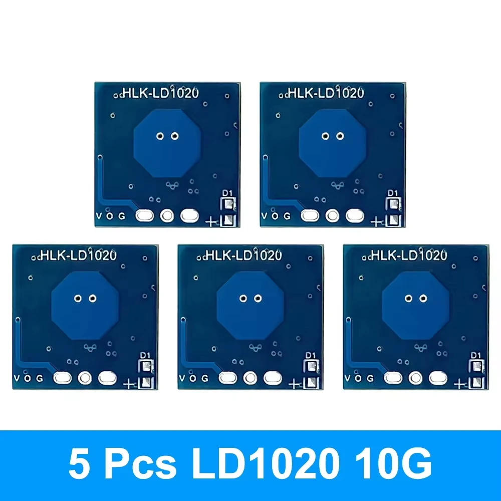 1 Stück 5 Stück 10 Stück LD1020 10G Intelligentes Mikrowellen-Radar-Sensormodul Energiesparender Mikro-Bewegungs-Intelligentes Erkennungssensor Image