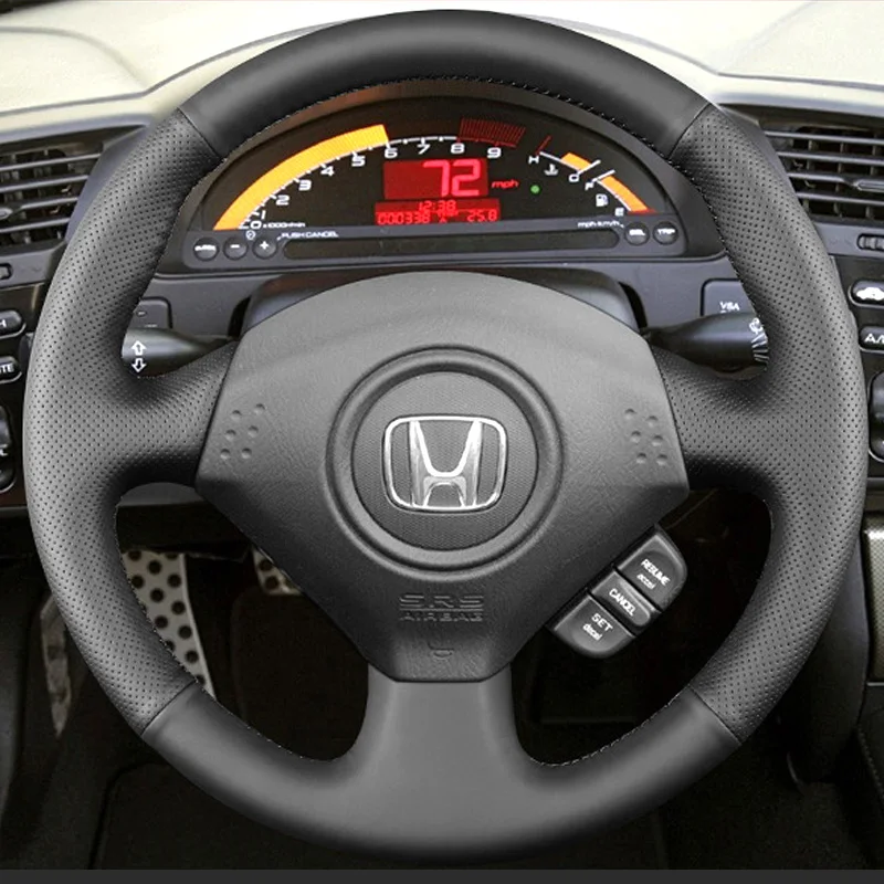 Für Honda S2000 Jahr 2000-2009 Civic Si 2002 2003 2004 2005 DIY Vollständige Abdeckung Leder Auto Lenkrad Abdeckung geflecht Zubehör Image