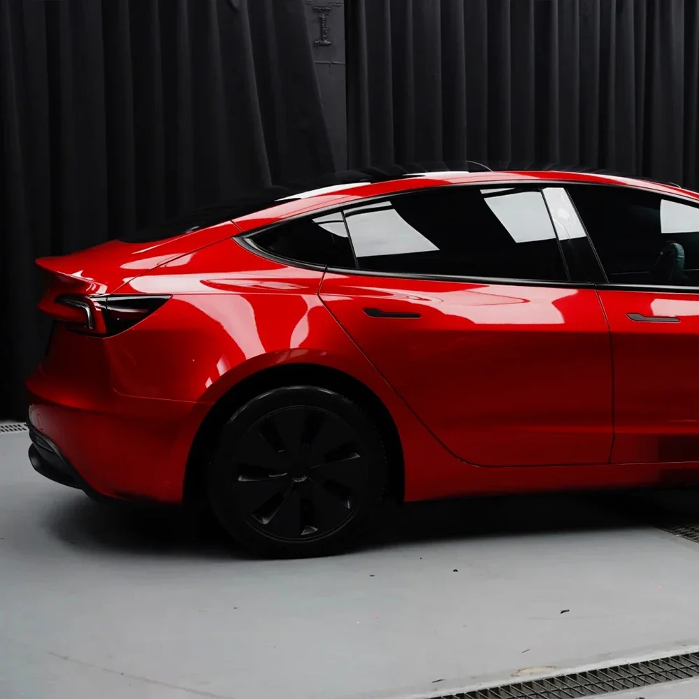 Autoaufkleber Super Bright Metal Soul Red Wrap Vinylfolie Farbwechselfolie PET Bubble Free Decals PVC Aufkleber Autozubehör Image