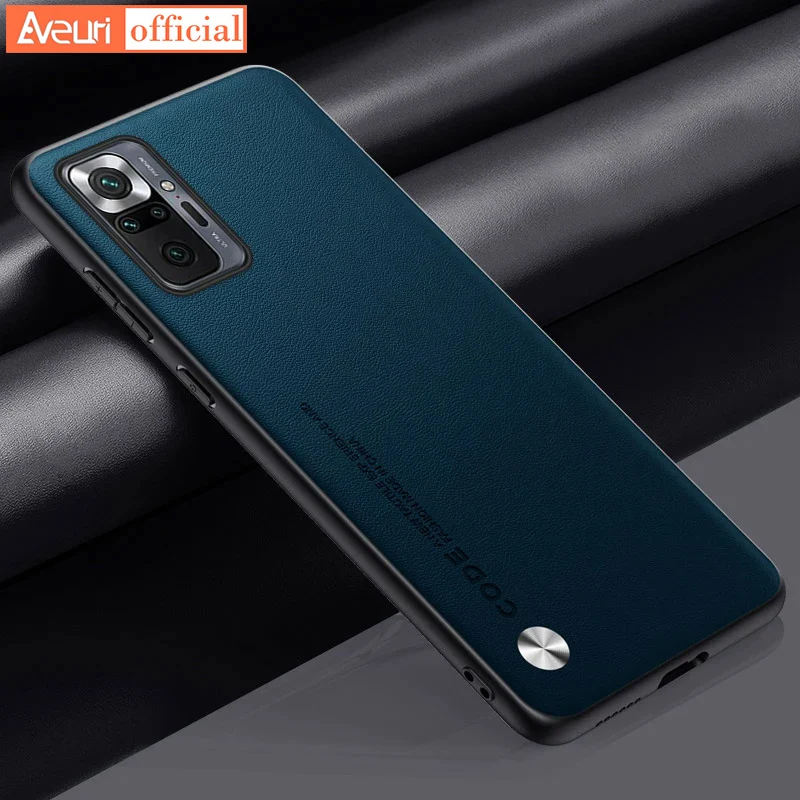 Für redmi note 10s 10 4g 10t 5g luxus pu ledertasche für xiaomi redmi note 10 pro rückseitige abdeckung silikons chutz telefon hülle