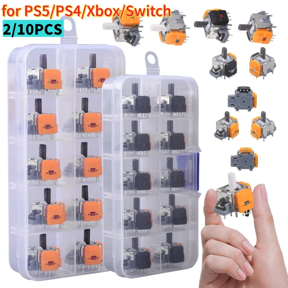 2/10PCS 3D Hall Effekt Joystick Hohe Präzision Analog Stick Sensor Modul Für PS4/PS5/XBox/schalter Controller Reparatur Teile Zugang Image