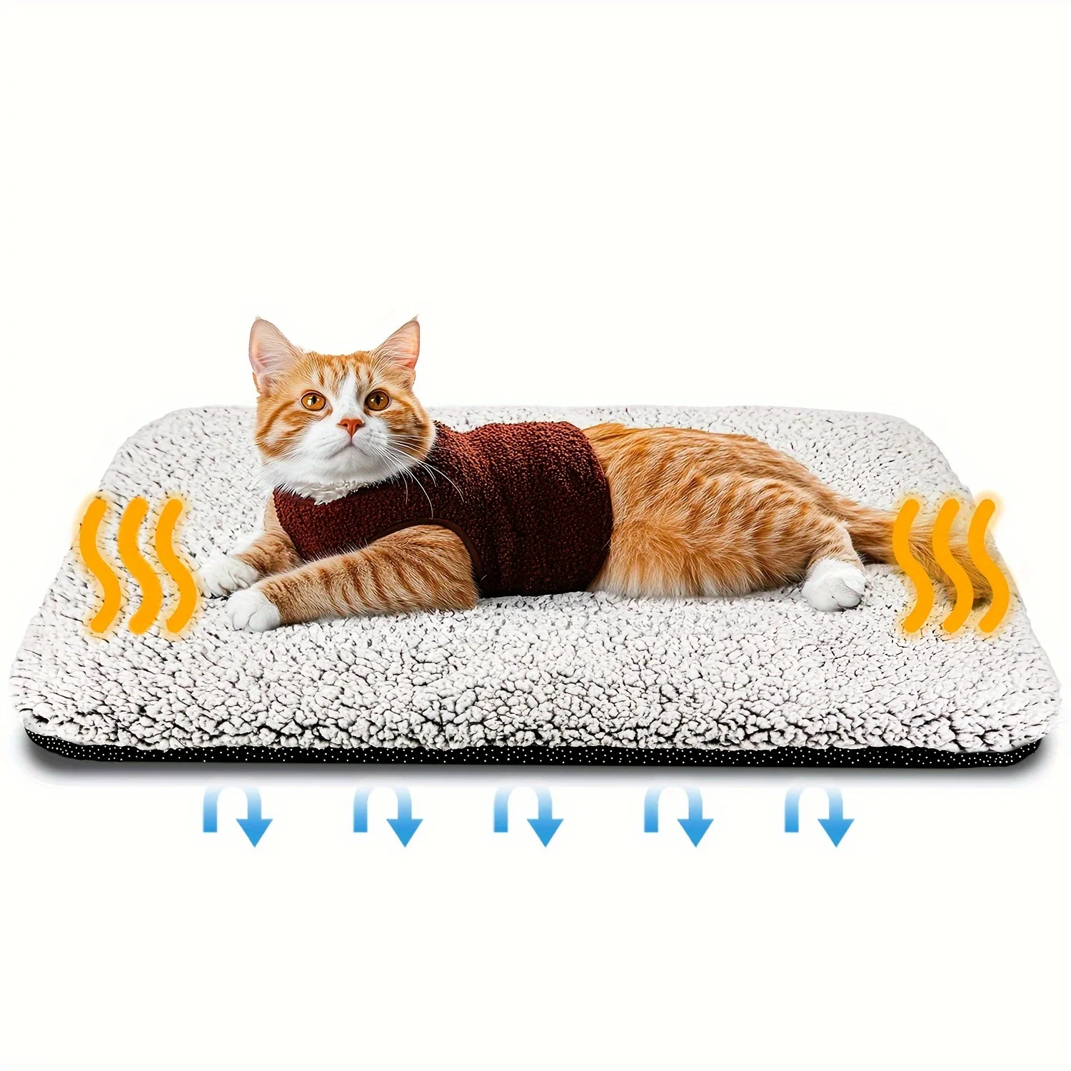 Selbsterhitzende Haustier-Pads, Decke, Welpen-Pad, warme Kissenmatte für Katzen, Hunde, waschbare Haustiere mit thermischem Körper, wärmebrennendem Kern-Pad Image