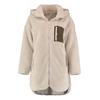 Kapuzenplüschjacke HAILY’S "LS P JK Te44ddy", Damen, Gr. XL, beige, Plüsch, Obermaterial: 100% Polyester, unifarben, feminin, Po-bedeckend, Langarm, Jacken, abgerundeter Saum, hinten etwas länger als vorn