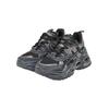Trainingsschuh BUFFALO "Buffalo Triplet Hollow Vntg -Vegan Nappa/Mesh", Damen, Gr. 36, schwarz (schwarz, silber), Textil, Schuhe