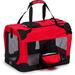 Folding Deluxe 360 Degree Vista View House Pet Crate in Red, 19.3" L x 13.4" W x 13.4" H, X-Small