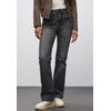Bootcut-Jeans STREET ONE, Damen, Gr. 31, Länge 30, schwarz (schwarz washed), Denim/Jeans, Obermaterial: 72% Baumwolle, 27% Polyester (REPREVE), 1% Elasthan, unifarben, casual, slim fit lang, Jeans, mit großen Front-Taschen