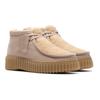 Winterboots CLARKS "Torhill Moss", Damen, Gr. 37, beige (sand), Leder, casual, Schuhe, Desert Boots, Winterboots mit markanter Laufsohle