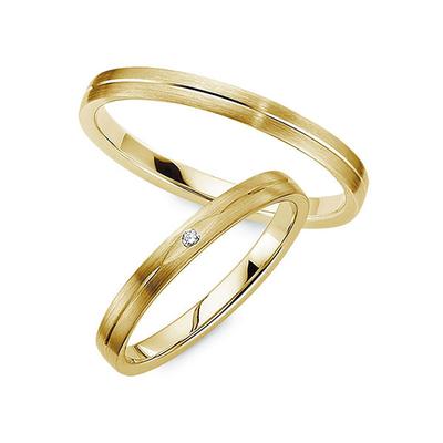 Trauring PHÖNIX "Schmuck, Geschenk, Partnerring, Ehering, Goldring" Gr. 69, gold (gelbgoldfarben), Fingerringe, 69, ohne Brillant, Gelbgold 333, 2,5mm, Made in Germany - wahlweise mit oder ohne Brillant Image