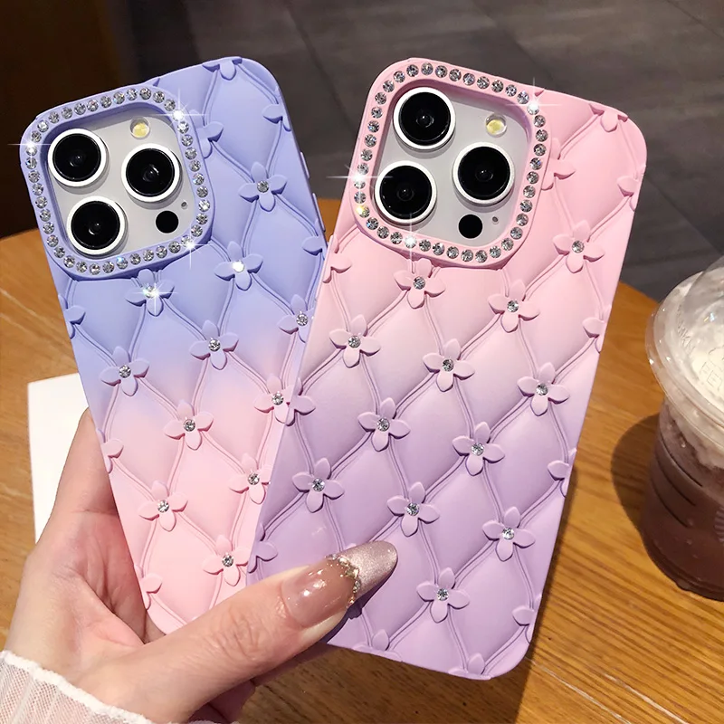 Coque 6D en silicone souple avec biscuits pailletés pour iPhone, coque antichoc pour documents dégradés, iPhone 11, iPhone 12, iPhone 13, iPhone 14, iPhone 15, iPhone 16 Pro Max, iPhone 16 Pro