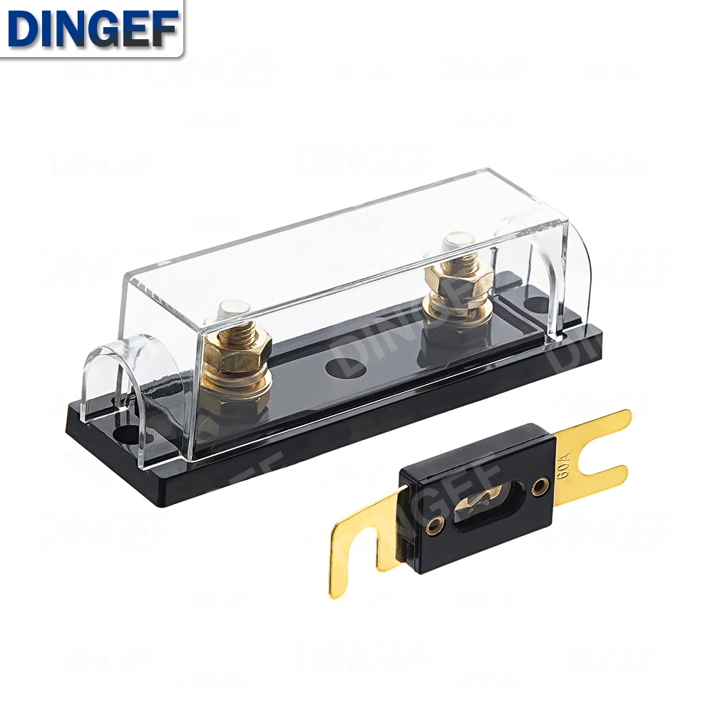 1 satz ANL-H ANL-B Transparent Auto Sicherungskasten ANL Sicherungshalter Verteilung in linie 0 4 8 GA Positiv Mit ANL Sicherung Schmelzbar 100A 200A Image