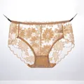 Mutandine di pizzo a vita bassa di lusso Plus Size200 per le donne Slip da donna con cavallo in cotone trasparente sottile sexy senza cuciture Esportazione