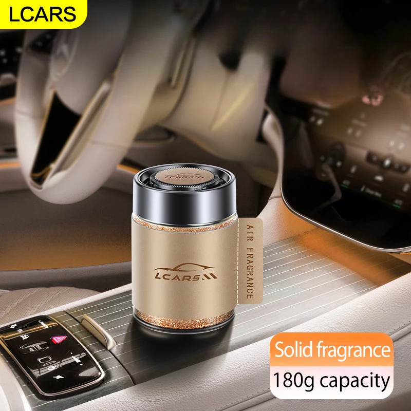 Eleganter Auto-Lufterfrischer, universell für Auto und Zuhause, für Sparkle Gel Paste, nachfüllbar, duftendes Dekor mit PU-Leder für Hülle Image