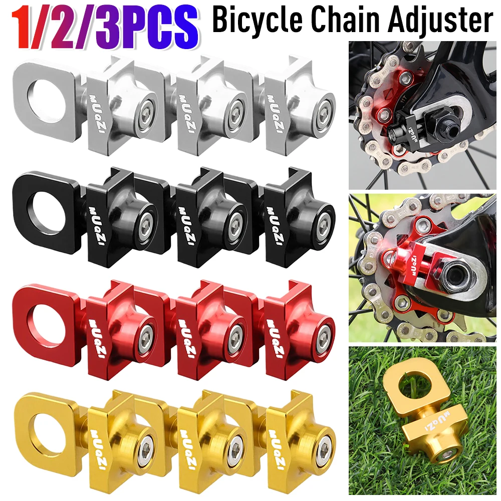 1/2/3PCS Fahrrad Kette Verschluss DIY Änderung Tragen-beständig Aluminium Fahrrad Kette Spannung Bolzen schraube Für Single Speed Fahrrad Image