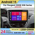 Autoradio Android Per Peugeot 2008 Serie 208 2012 - 2018 radio Lettore Multimediale GPS wireless carplay Unità Principale 4G WIFI no 2din