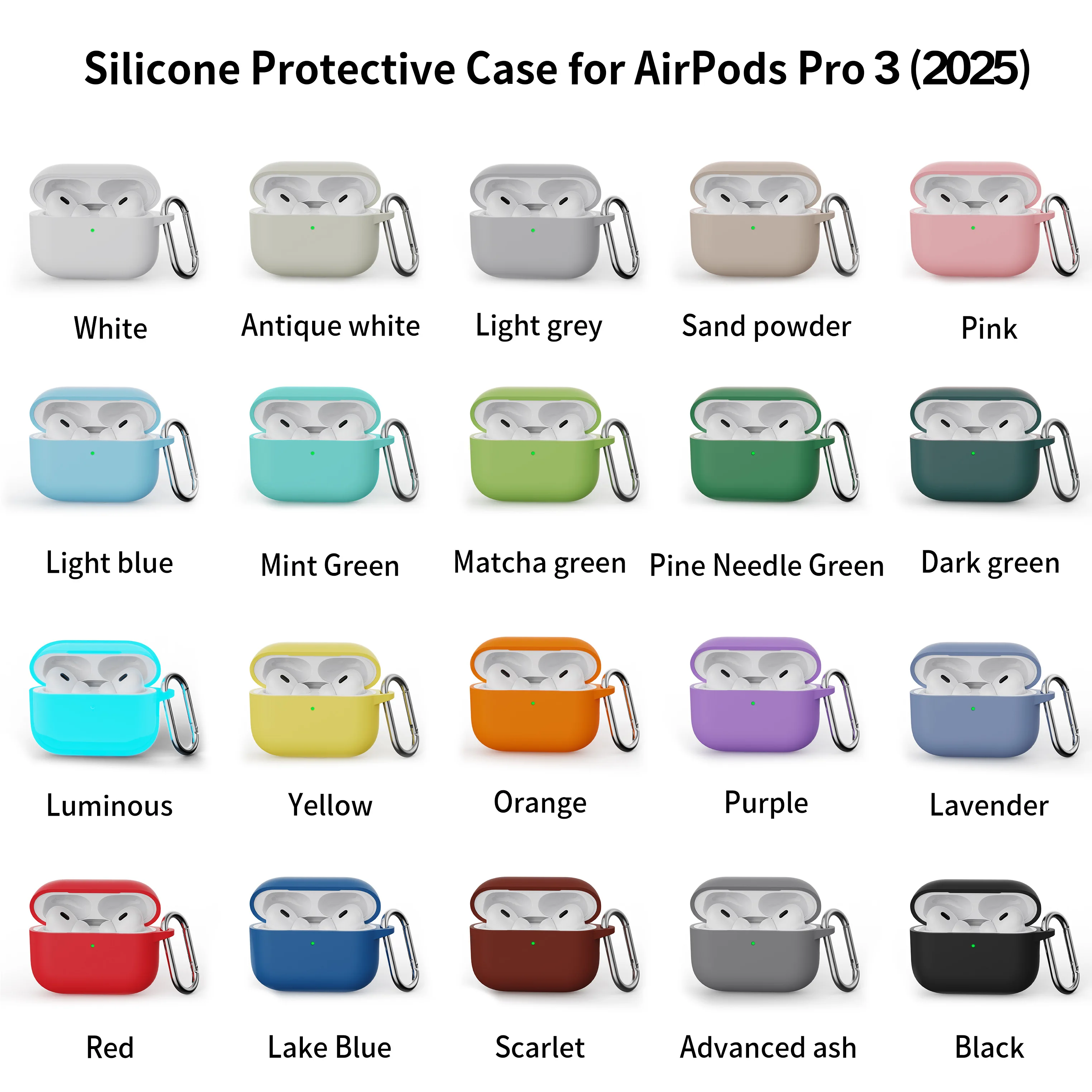 Hülle für Apple Airpods Pro 3 Hülle Kopfhörer Zubehör Bluetooth Headset Silikon Apple Air Pod Pro 3 Hülle Airpods Pro 3 Hülle Image