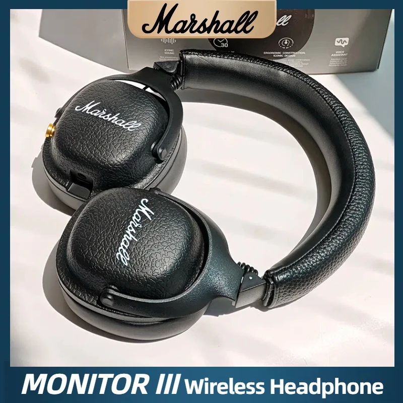 Nuovo Marshall Monitor III Cuffie over-the-ear wireless con cancellazione del rumore Cuffie Bluetooth 5.3 Auricolari sportivi da gioco