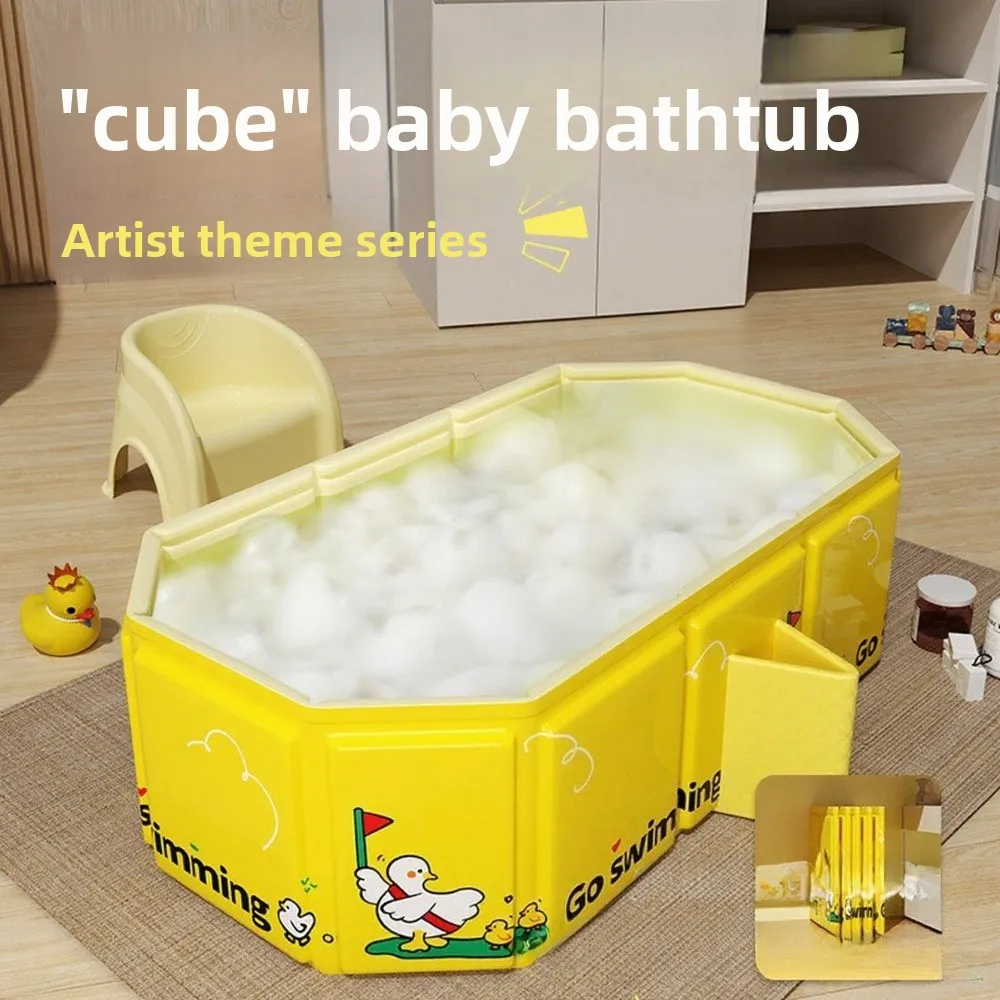 Große Babybadewanne, Einweichbadewanne für Erwachsene, stapelbare Ganzkörperbadewanne für zu Hause, Sitz- und Lie-Badewanne, große Schwimmbadewanne Image