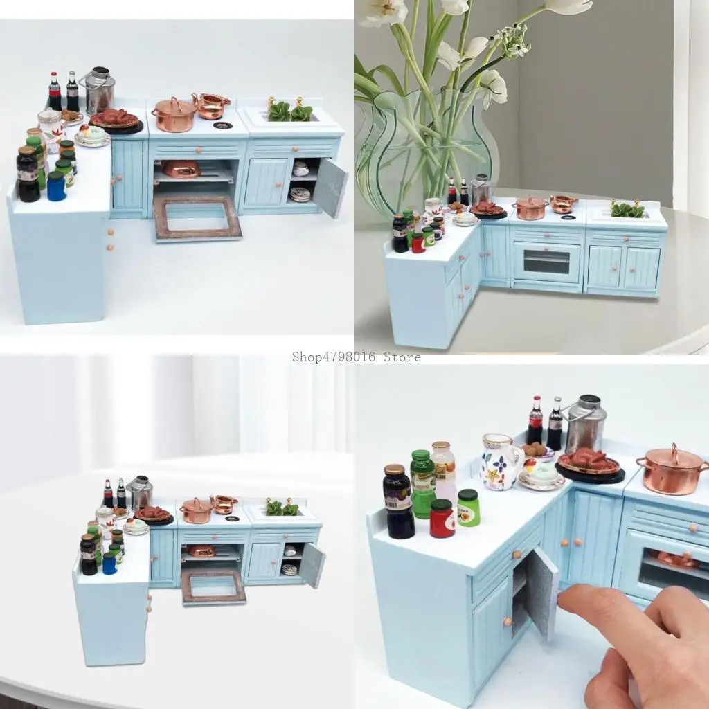 1/12 Dollhouses Küchenschrank mit funktionalen Türen Dollhouses Möbel