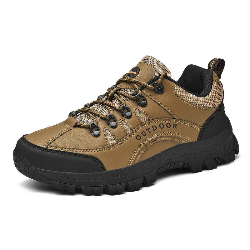 Outdoor-Wanderschuhe, Herrenschuhe, Low-Top, dicke Sohle, rutschfest, atmungsaktiv, bequem, Herrenschuhe, Schnürung, lässige Sportschuhe für Herren