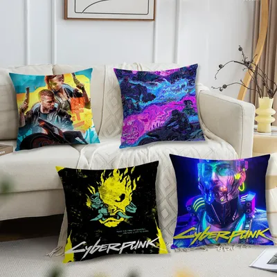Game C-Cyber-Co-P-punk 2077 cushion cover For Pillow Sofa Printing Decoration Room Home Office Coffee Shop Car Nordic Simplicity