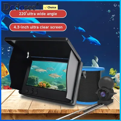 Dodosee Handheld 1080P 4.3'' LCD Fish Finder Portable Fish Depth Finder Water Underwater 220° Fishing Camera With Night Vision