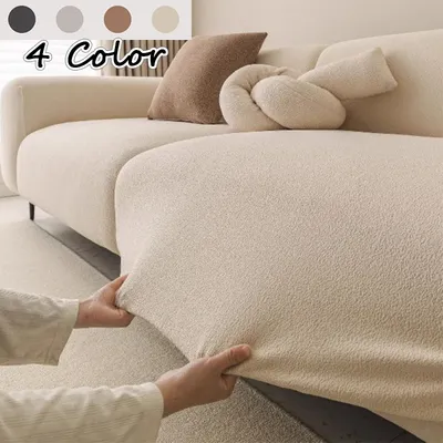 2025 New Chenille Sofa Cover Elastic Stretch L-Shape Corner 1-4 Seater Non-Slip Thick Pet and Cat Scratch Resistant Slipcover
