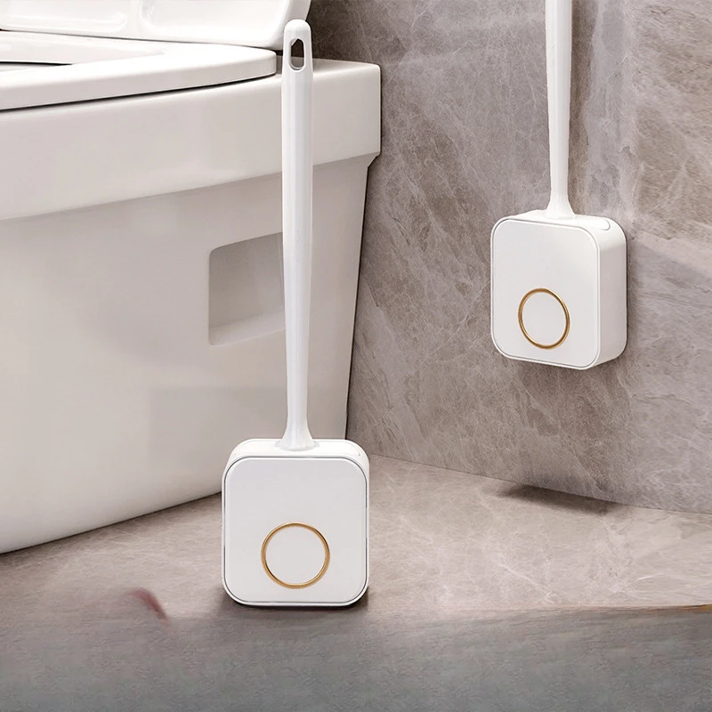 Neue Toiletten bürste Haushalt keine tote Ecke Toiletten bürste Wandbehang Set Silikon Artefakt zum Waschen von Toilette und Bad