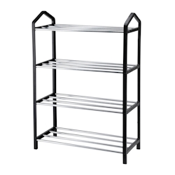 WellHome - 4-lagiger Schuh-Organizer mit Eisen- und Kunststoffrahmen Image