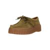 Mokassin CLARKS "Torhill Bee", Damen, Gr. 39,5, grün, Leder, klassisch, Schuhe, mit großer, gerippter Außensohle