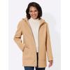 Anorak CASUAL LOOKS, Damen, Gr. 54, gelb (camel, meliert), 85% Polyester, 15% Viskose, unifarben, Langarm, Jacken