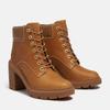 Schnürstiefelette TIMBERLAND "ALLINGTON HEIGHTSMID LACE UP BOOT", Gr. 39,5, braun (wheat full grain), Leder, sportlich, Schuhe, Winterschuhe, Winterstiefel, Schnürboots, Winterboots